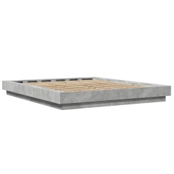 Cadre de lit sans matelas gris béton 150x200 cm 