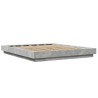 Cadre de lit sans matelas gris béton 150x200 cm 