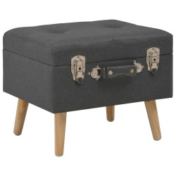 Tabourets de rangement lot de 3 Gris foncé Tissu 