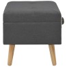 Tabourets de rangement lot de 3 Gris foncé Tissu 