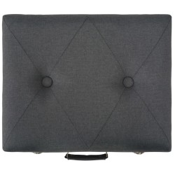 Tabourets de rangement lot de 3 Gris foncé Tissu 