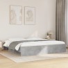 Cadre de lit sans matelas gris béton 200x200 cm bois ingénierie 