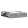 Cadre de lit sans matelas gris béton 200x200 cm bois ingénierie 