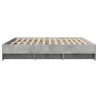 Cadre de lit sans matelas gris béton 200x200 cm bois ingénierie 