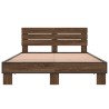 Cadre de lit sans matelas chêne marron 140x200 cm 