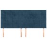 Têtes de lit 4 pcs Bleu foncé 100x5x78/88 cm Velours 