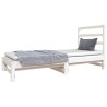 Lit coulissant sans matelas blanc 2x(90x190) cm 