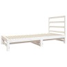 Lit coulissant sans matelas blanc 2x(90x190) cm 