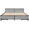 Cadre de lit avec tiroirs sans matelas sonoma gris 140x200 cm 