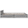 Cadre de lit avec tiroirs sans matelas sonoma gris 140x200 cm 