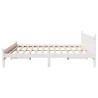 Cadre de lit sans matelas blanc 200x200 cm bois massif de pin 