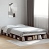 Cadre de lit sans matelas chêne marron 135x190 cm 