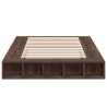 Cadre de lit sans matelas chêne marron 135x190 cm 