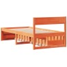 Cadre de lit sans matelas cire marron 100x200cm bois pin massif 