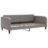Lit de repos taupe 100x200 cm tissu 