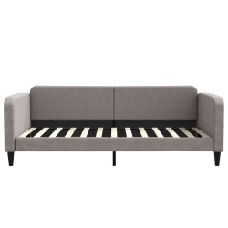 Lit de repos taupe 100x200 cm tissu 