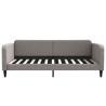 Lit de repos taupe 100x200 cm tissu 