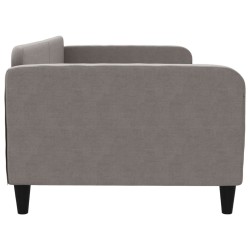 Lit de repos taupe 100x200 cm tissu 