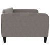 Lit de repos taupe 100x200 cm tissu 