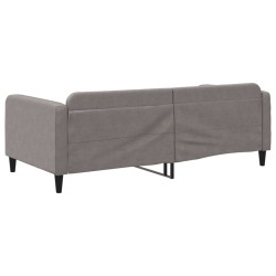 Lit de repos taupe 100x200 cm tissu 