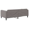 Lit de repos taupe 100x200 cm tissu 