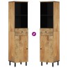Armoire de salle de bain 38x33x160 cm bois massif de manguier 