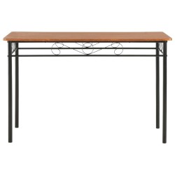 Ensemble de salle à manger 5 pcs MDF et acier Marron 
