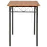 Ensemble de salle à manger 5 pcs MDF et acier Marron 