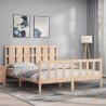 Cadre de lit sans matelas bois de pin massif 