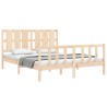 Cadre de lit sans matelas bois de pin massif 