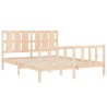 Cadre de lit sans matelas bois de pin massif 