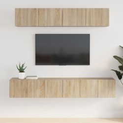 Ensemble de meubles TV 5 pcs Chêne sonoma Bois d'ingénierie 