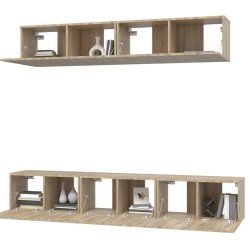 Ensemble de meubles TV 5 pcs Chêne sonoma Bois d'ingénierie 