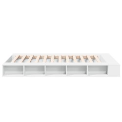 Cadre de lit sans matelas blanc 140x190 cm 