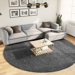 Tapis OVIEDO à poils courts anthracite Ø 280 cm 