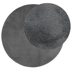 Tapis OVIEDO à poils courts anthracite Ø 280 cm 