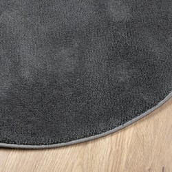 Tapis OVIEDO à poils courts anthracite Ø 280 cm 