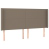 Tête de lit à LED Taupe 163x16x118/128 cm Tissu 