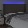 Tête de lit à LED Taupe 163x16x118/128 cm Tissu 