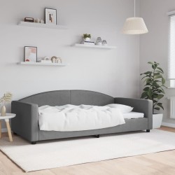 Lit de repos gris foncé 100x200 cm tissu 