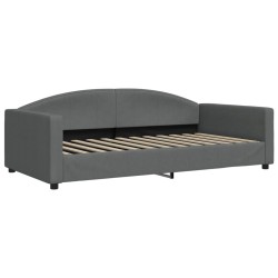Lit de repos gris foncé 100x200 cm tissu 