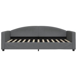 Lit de repos gris foncé 100x200 cm tissu 