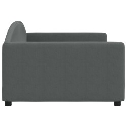 Lit de repos gris foncé 100x200 cm tissu 