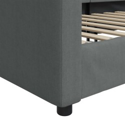 Lit de repos gris foncé 100x200 cm tissu 