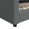 Lit de repos gris foncé 100x200 cm tissu 