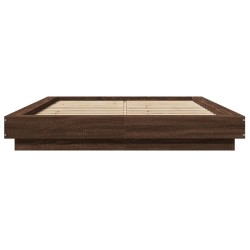 Cadre de lit avec lumières LED sans matelas 135x190 cm 