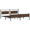 Cadre de lit en métal sans matelas chêne marron 200x200 cm 