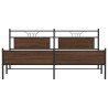 Cadre de lit en métal sans matelas chêne marron 200x200 cm 
