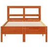 Cadre de lit sans matelas cire marron 75x190 cm bois pin massif 