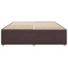 Cadre de lit sans matelas marron foncé 200x200 cm tissu 
